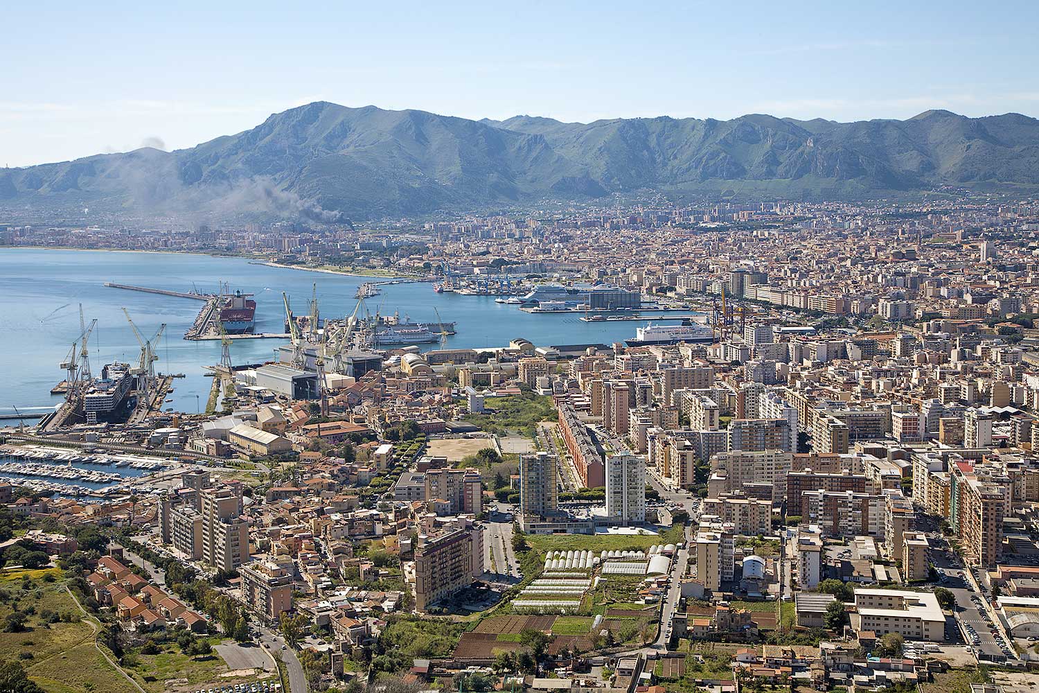 Palermo gezien vanaf Monte Pellegrino